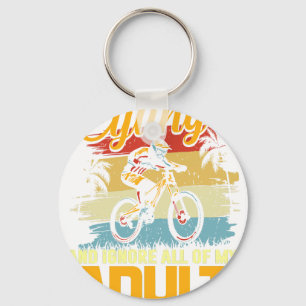 I Just Want To Go Cycling and Ignore All of My Adu Key Ring