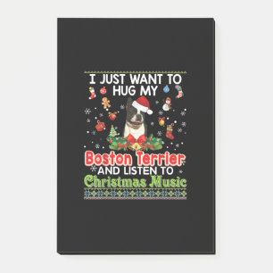 I Just Want To Hug My Boston Terrier Dog& Listener Post-it Notes