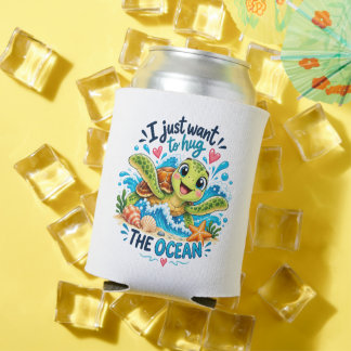 I Just Want to Hug the Ocean Can Cooler