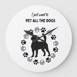I just want to pet all the dogs tank top large clock