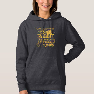 I Just Want To Pet Rabbit And Halloween Hoodie