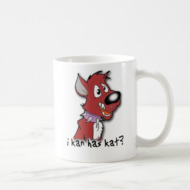 I Kan Has Kat? Funny Mug I can has cheezeburger? (Right)