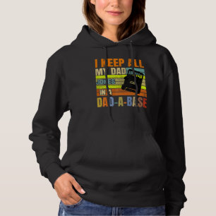 I Keep All My Dad Jokes In A Dad A Base Vintage Fa Hoodie