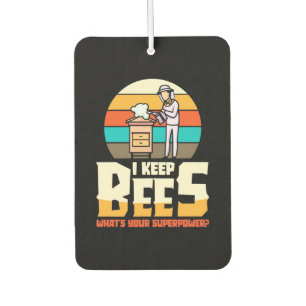 I Keep Bees Car Air Freshener