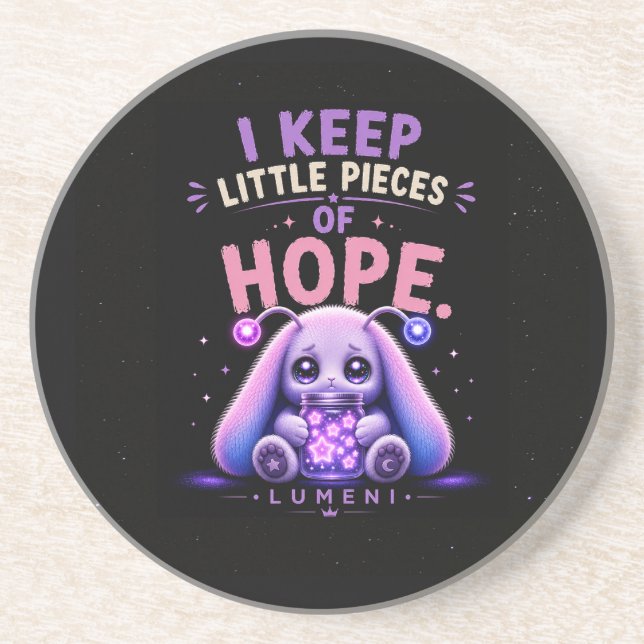 I Keep Little Pieces of Hope Coaster (Front)