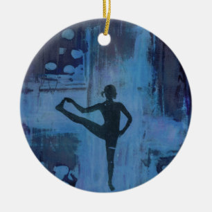 I Keep My Balance Yoga Girl Ceramic Tree Decoration