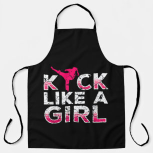 I Kick Like A Girl Karate Kickboxing Apron