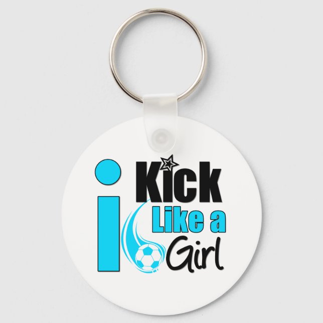 I Kick Like A Girl Key Ring (Front)