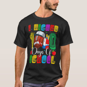 I Kicked 100 Days Of School Football Sports Player T-Shirt