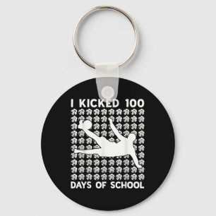 I Kicked 100 Days Of School Soccer 100th Day Of Sc Key Ring
