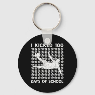 I Kicked 100 Days Of School Soccer 100th Day Of Sc Key Ring