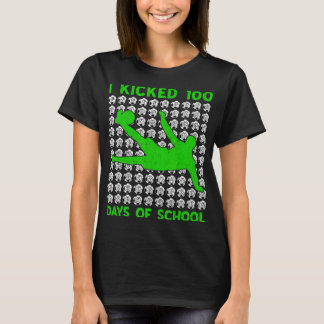 I Kicked 100 Days Of School Soccer 100th Day Sport T-Shirt