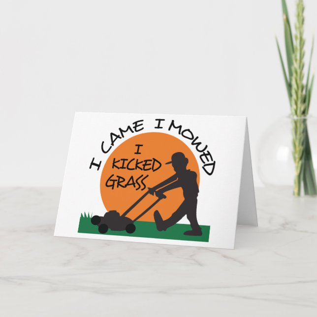 I Kicked Grass Card (Front)