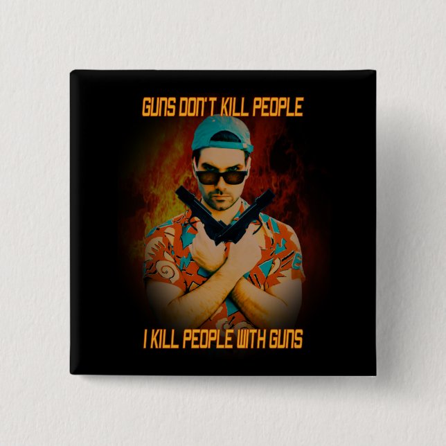 I Kill People 15 Cm Square Badge (Front)