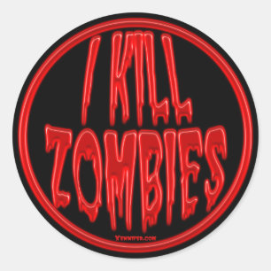I Kill Zombies Stickers