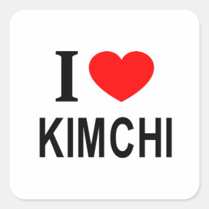  I ❤️ KIMCHI I LOVE KIMCHI I HEART KIMCHI SQUARE STICKER