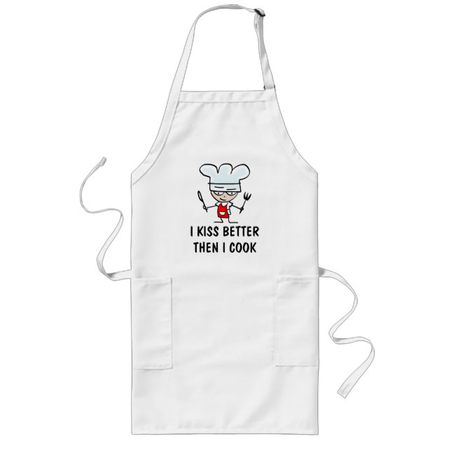 I kiss better then i cook apron for men (Front)