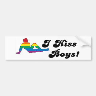 I Kiss Boys Bumper Sticker