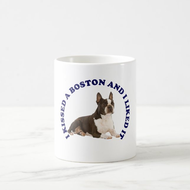 I Kissed a Boston Terrier Coffee Mug (Center)