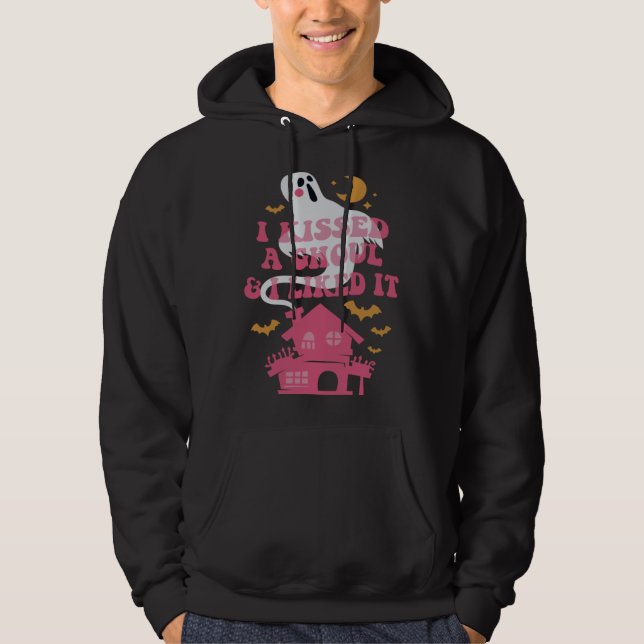 I Kissed A Ghoul & I Liked It Halloween Hoodie (Front)