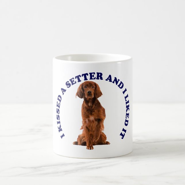 I Kissed a Irish Setter Coffee Mug (Center)