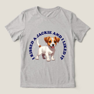 I Kissed anJack Russell puppy Tri-Blend Shirt