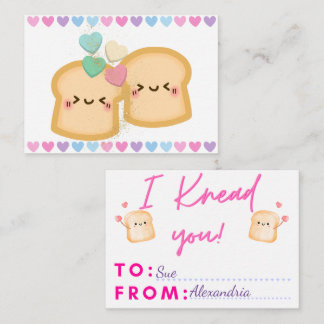 I Knead You Classroom Valentines Kids Card
