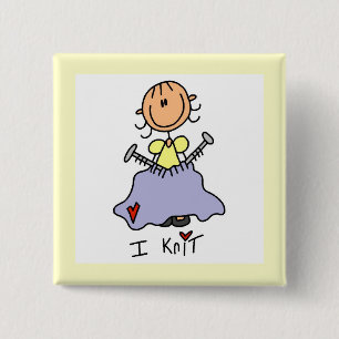 I Knit 15 Cm Square Badge
