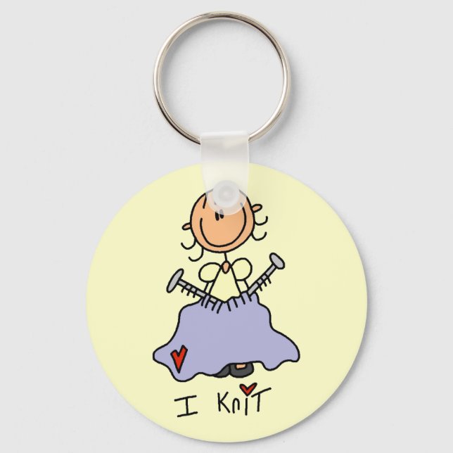 I Knit Key Ring (Front)