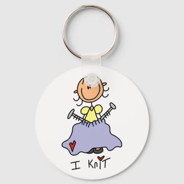 I Knit Key Ring (Front)