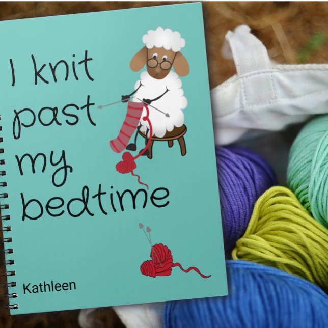 I Knit Past My Bedtime Sheep Custom Notebook (Creator Uploaded)