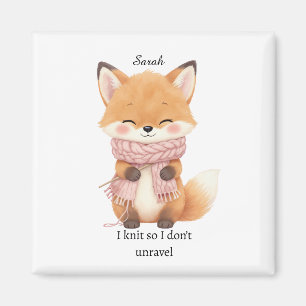 I knit so I don’t unravel Magnet