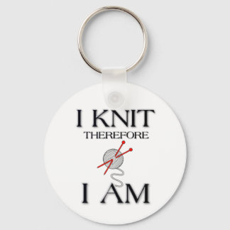 I knit therefore I am Key Ring