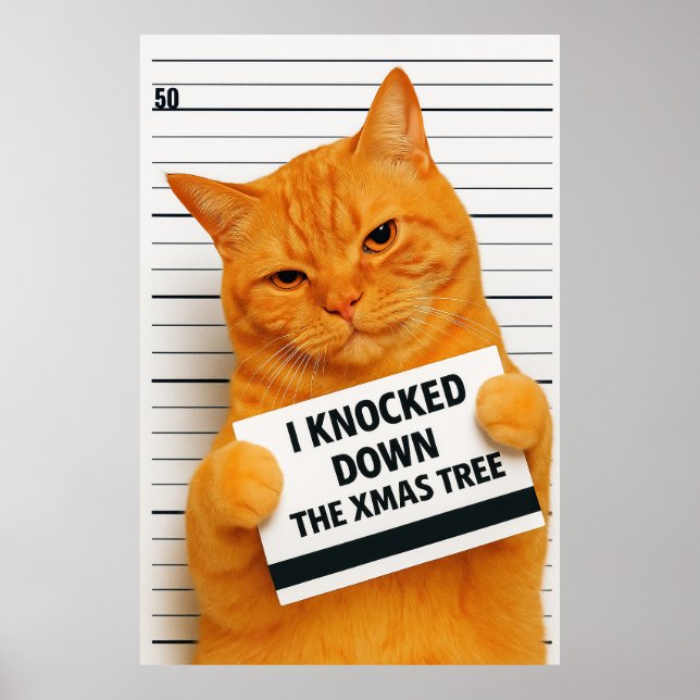 I Knocked Down the Xmas Tree 😼🎄 Poster (Front)