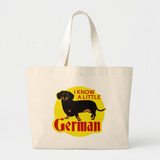 I Know A Little German Large Tote Bag
