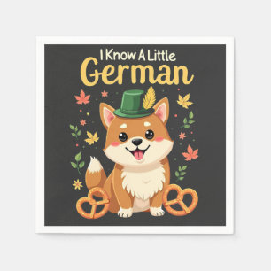 I Know a Little German Octoberfest Pretzel Napkin
