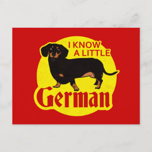 I Know A Little German Postcard