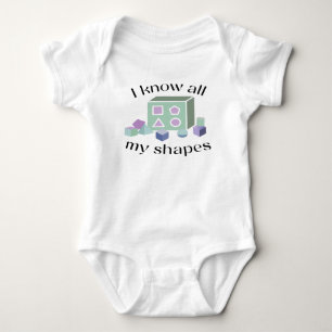 I know all shapes baby bodysuit