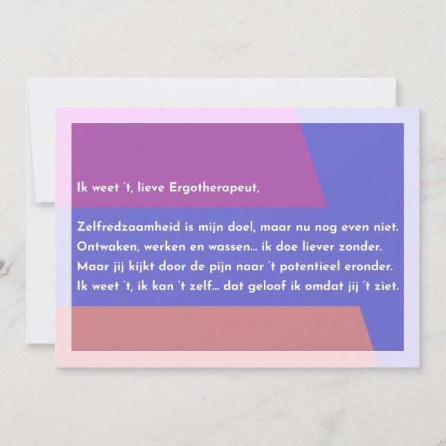 I know, dear Occupational Therapist Thank You Card (Front)