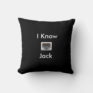 I Know Ethernet Network Jack Cushion
