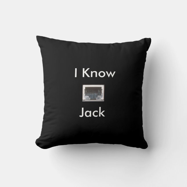 I Know Ethernet Network Jack Cushion (Front)