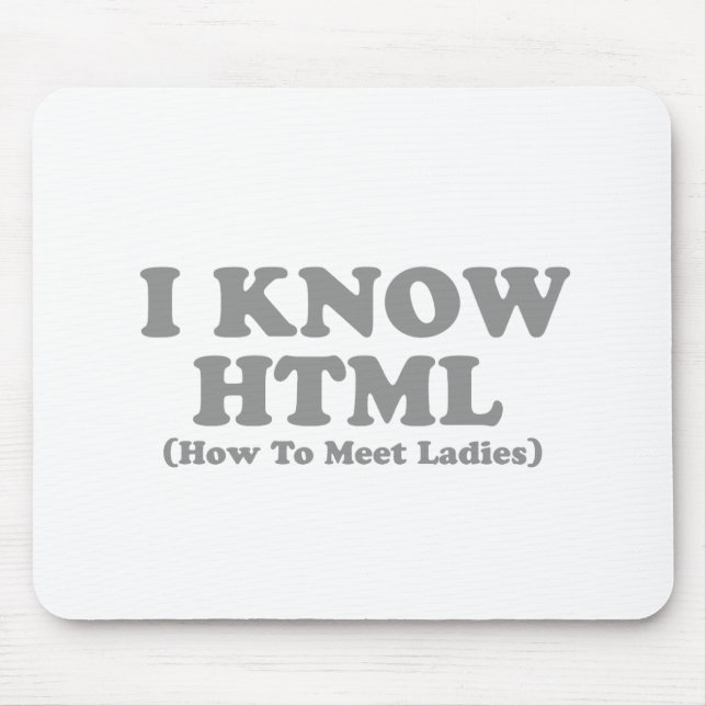 I know html mouse pad (Front)