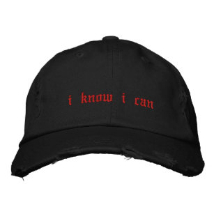 I know I can Nas Hip Hop Black Embroidered Hat