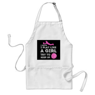 I Know I Play Like A Girl Try To Keep Up - Volleyb Standard Apron