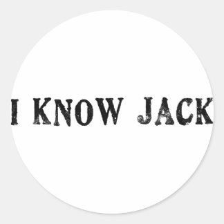 I Know Jack Classic Round Sticker