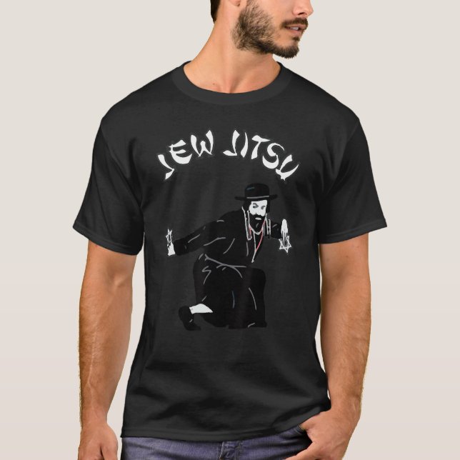 I KNOW JEW JITSU Jews Jewish Hebrew Israel Shabbat T-Shirt (Front)