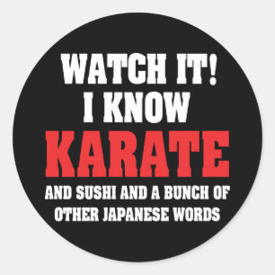 I Know Karate! And Sushi And Other Japanese Words Classic Round Sticker