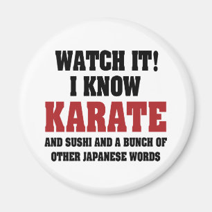 I Know Karate! And Sushi And Other Japanese Words Magnet