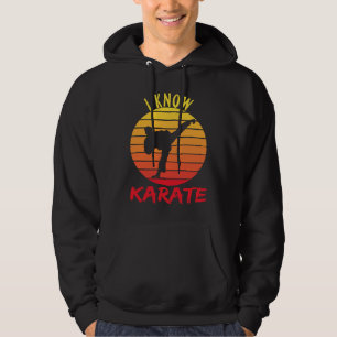 I Know Karate Karate Retro Sunset Hoodie