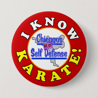 "I KNOW KARATE!" Larry Appleton Perfect Strangers 7.5 Cm Round Badge